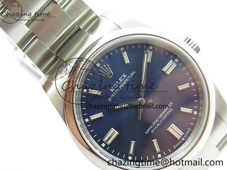 Blue 36mm Perpetual Dial Edition BP Best Bracelet 126000 Dark Oyster on SS 0412